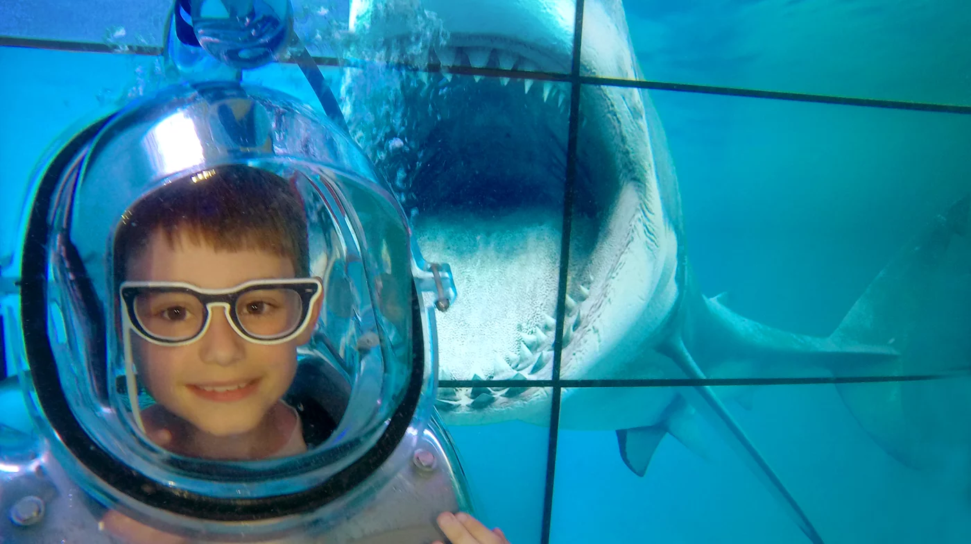 There is an underwater photo booth at Clear Lounge, which Sub Sea Systems claims is a world first