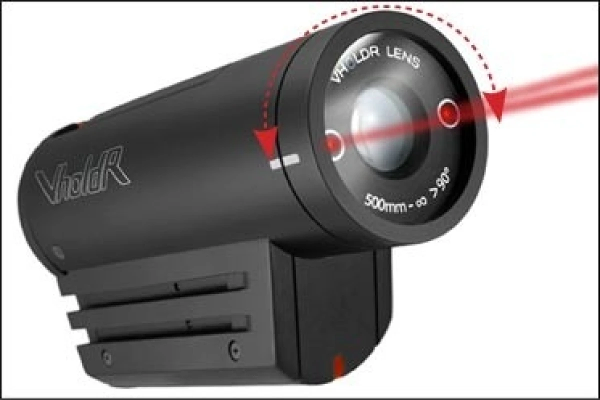 The VholdR laser-guided helmet cam