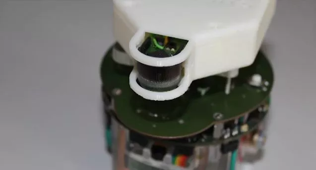 CurvACE installed in a robot