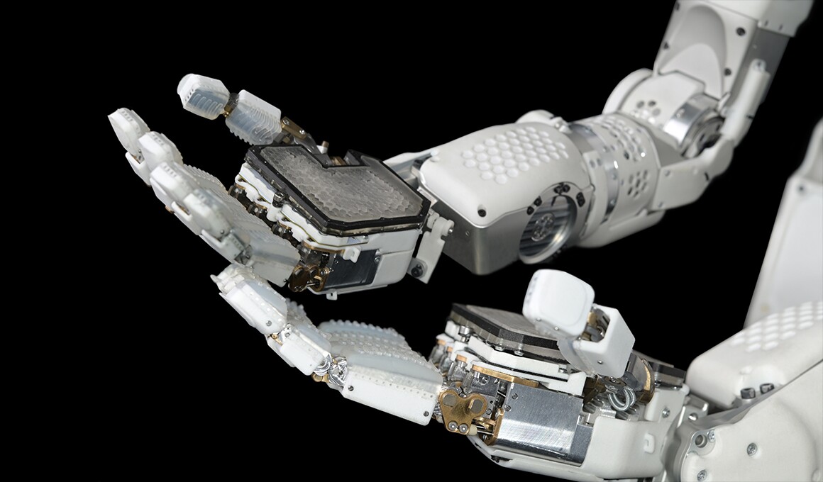 Sanctuary has designed some pretty incredible robot hands, with 20 degrees of freedom and haptic touch feedback
