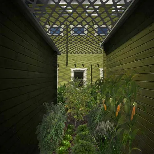 There's even a small vegetable patch to help residents become truly self-sufficient (Image: Tiger Log Cabins)