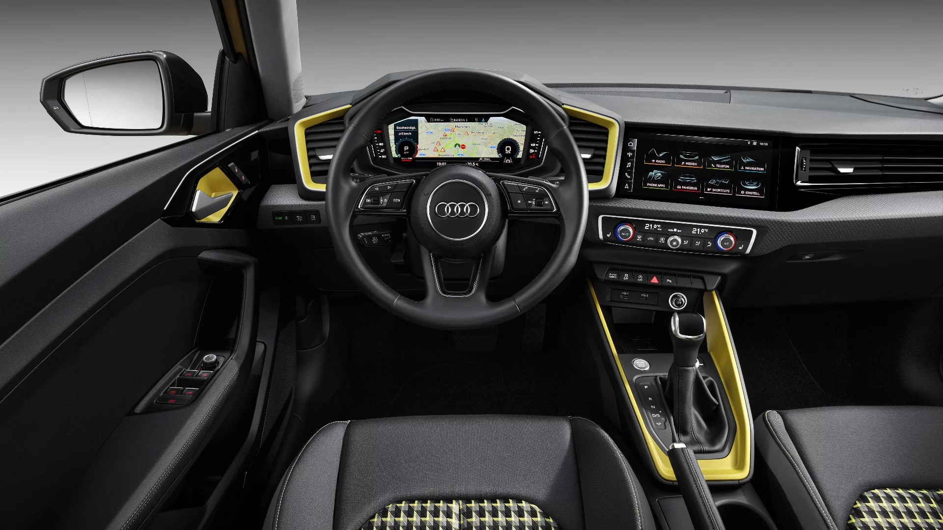 The Audi A1 Sportback S model has a distinctive interior
