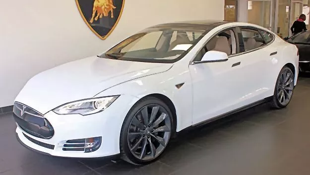 This used 2013 Tesla Model S was purchased for 91.4 Bitcoins (Photo: Lamborgini Newport Beach)