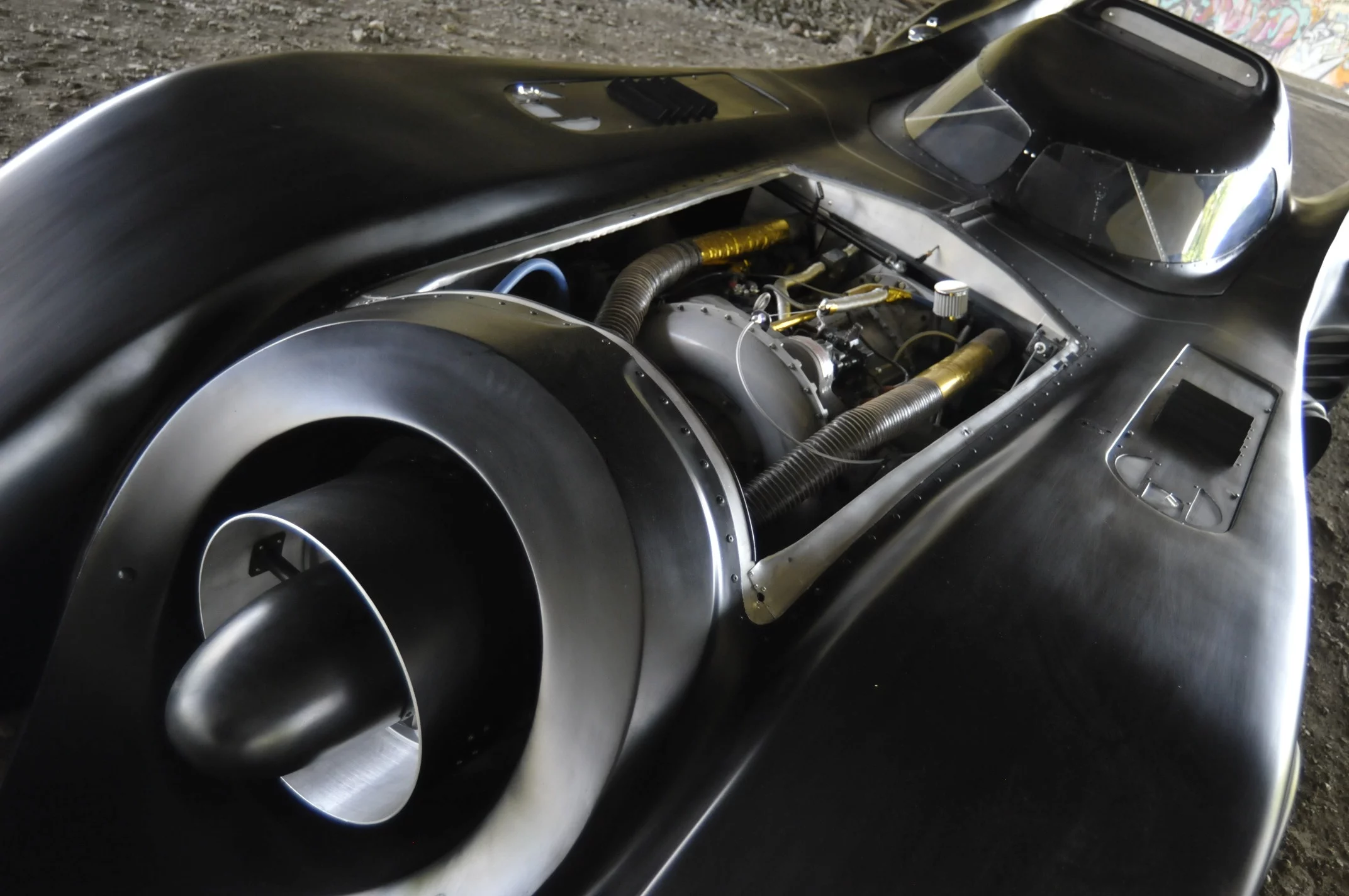 Auto restorer and designer Casey Putsch has built a replica Batmobile, that is powered by an actual jet engine (Photo: Putsch Racing)