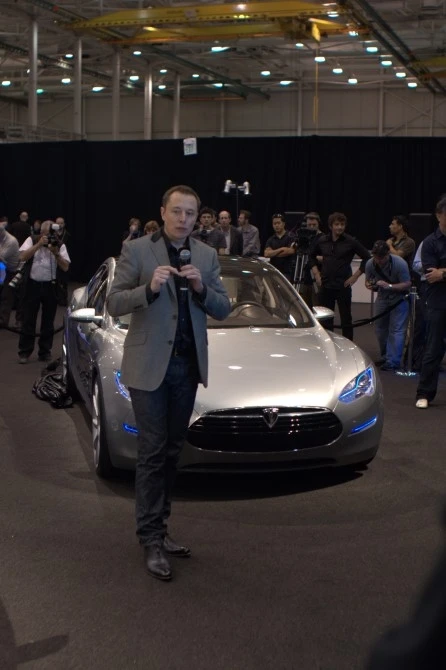Tesla CEO Elon Musk at the unveiling