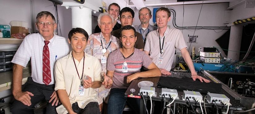 Many of the Stanford-SLAC dielectric laser acceleration team members (Photo: SLAC)