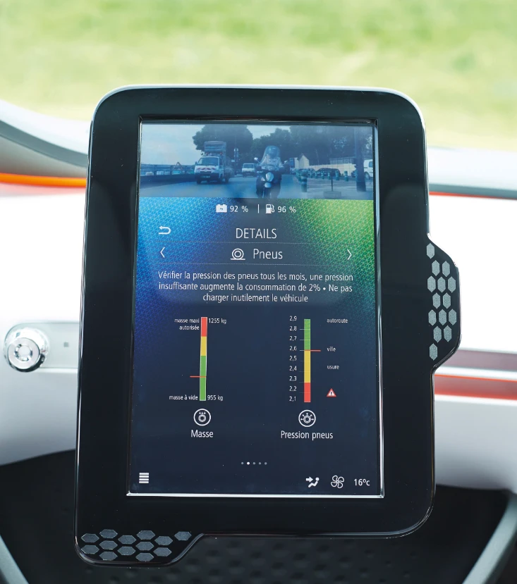 The central tablet display