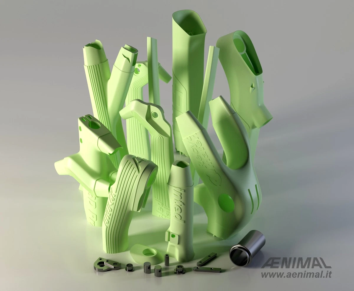 The various components of the Aenimal Bhulk frame