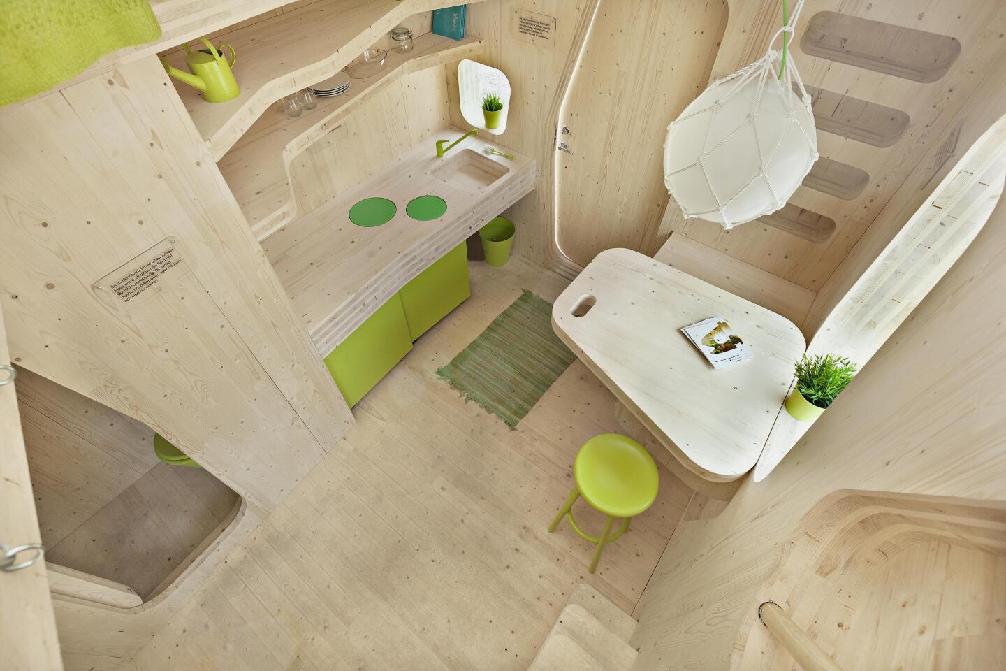 The Student Unit by Tengbom Architects, Sweden, is made of cross-laminated timber (Photo: Bertil Hertzberg, from the forthcoming book "Superlight")