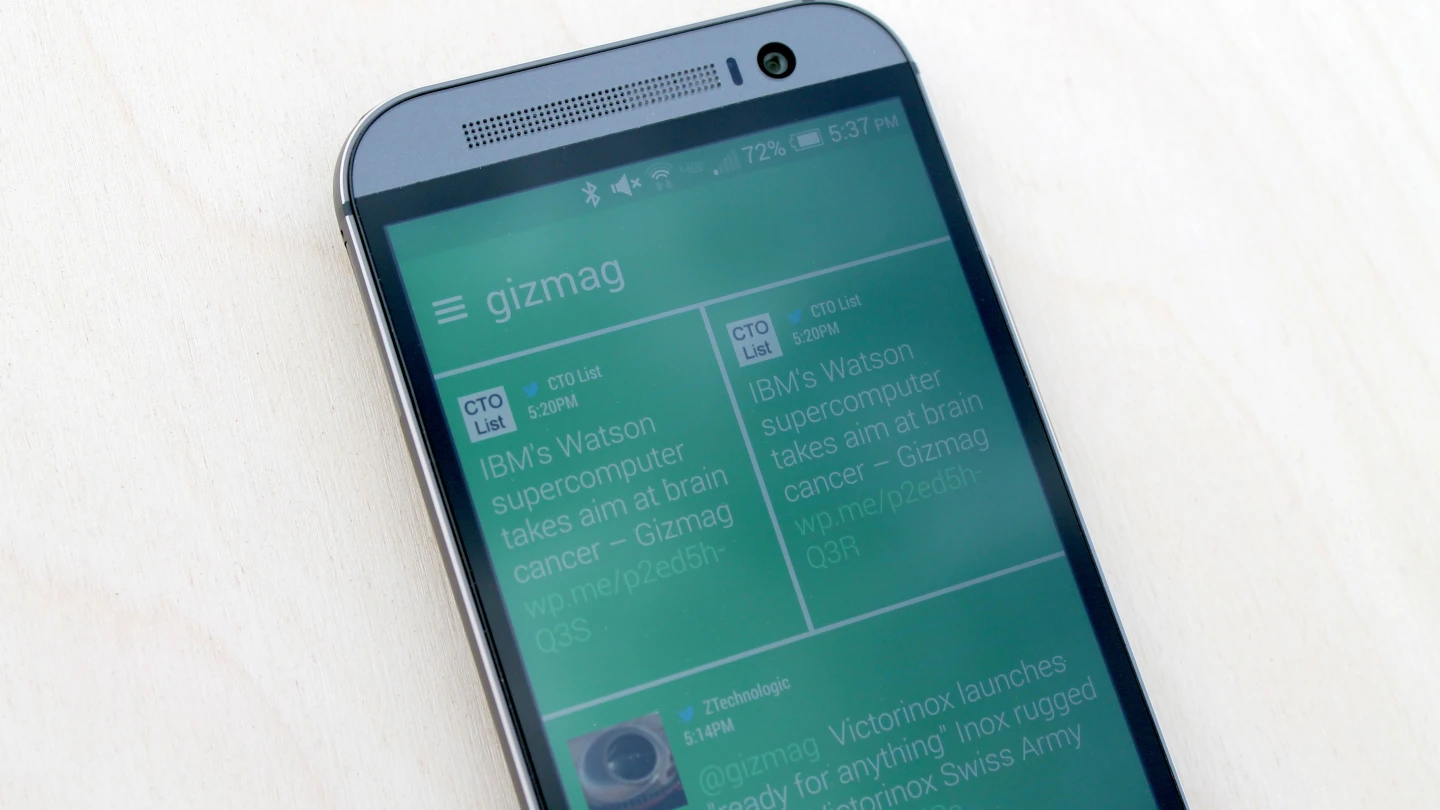 BlinkFeed now lets you customize it a search for any topic (it will mostly bring up tweets that mention the keywords)