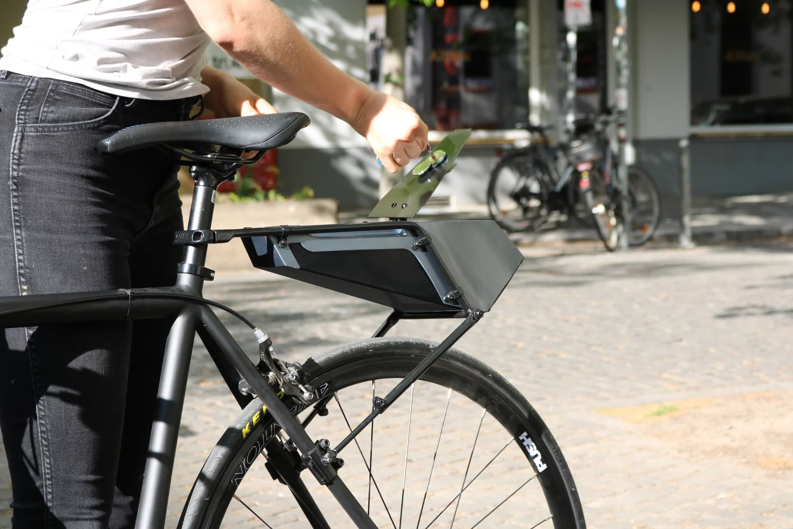 The Aerocarrier features a waterproof locking compartment