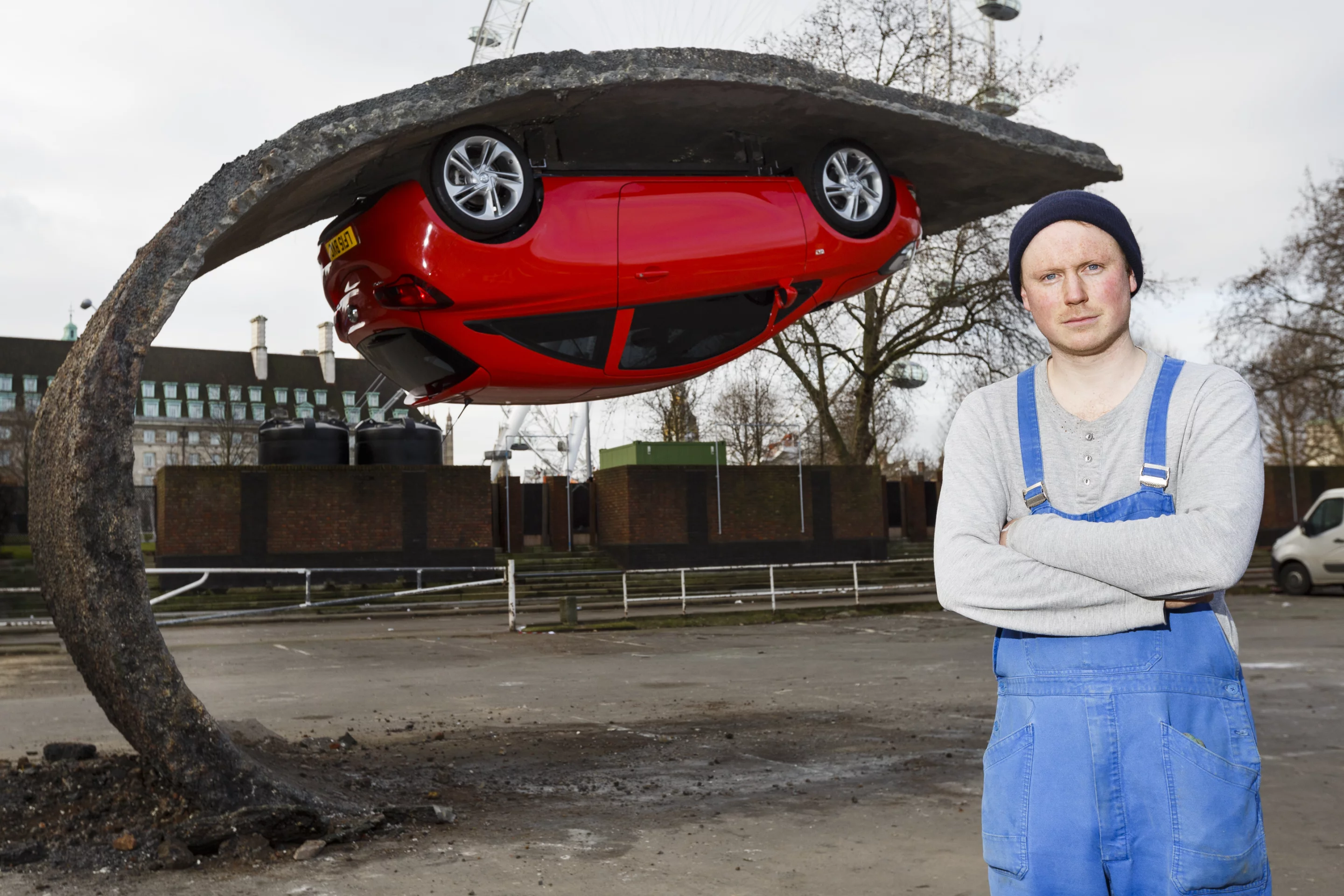 It was installed overnight overnight at London’s Southbank Centre car park, where it will remain in place until February 25