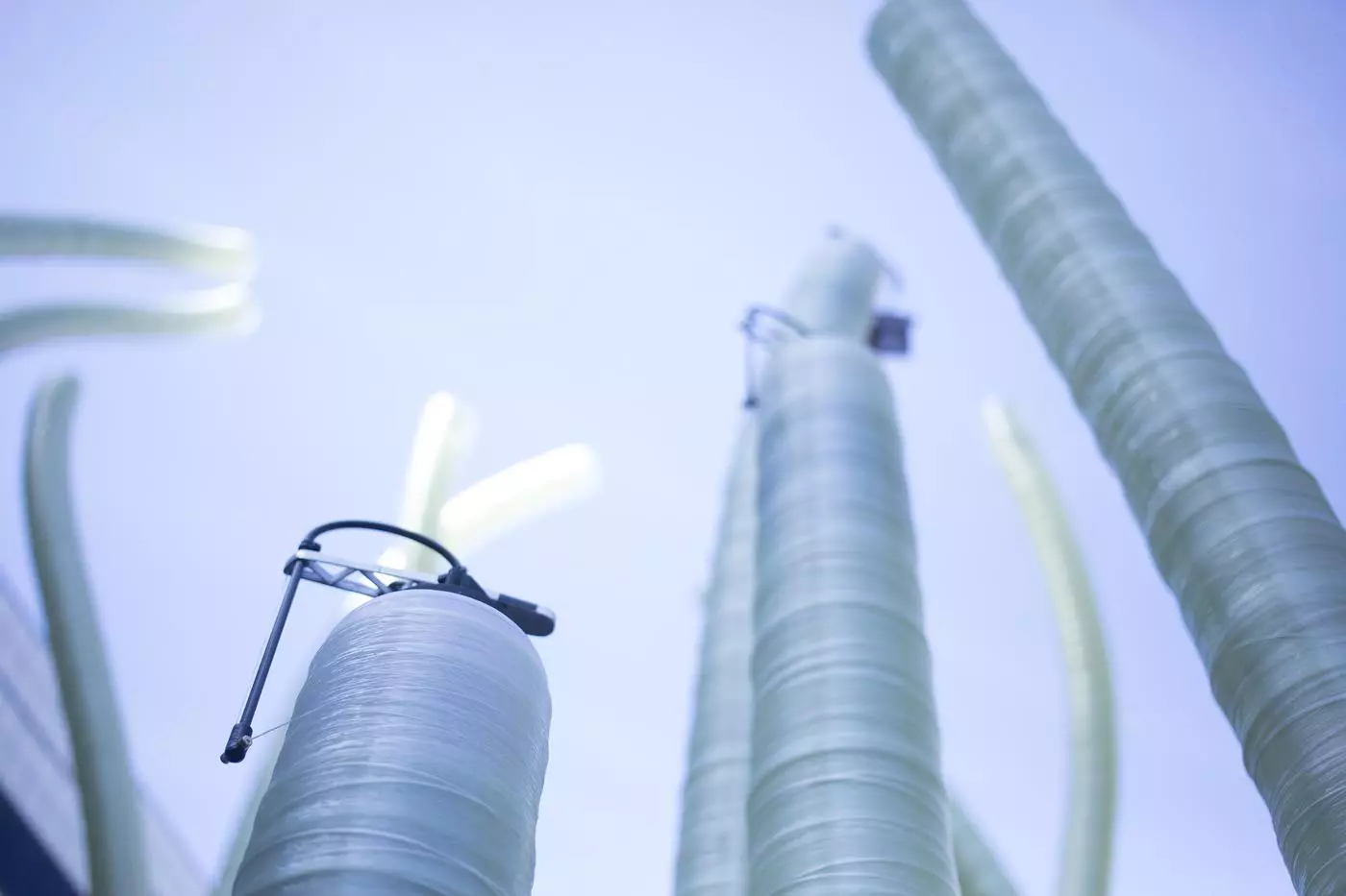 The completed structure built by MIT's Fiberbots looks nothing like what you’d find in a typical architect’s playbook, and that is kind of the point