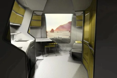 Odorico Pordenone expandable trailer by Jakub Novak - expanded, with the window now visible
