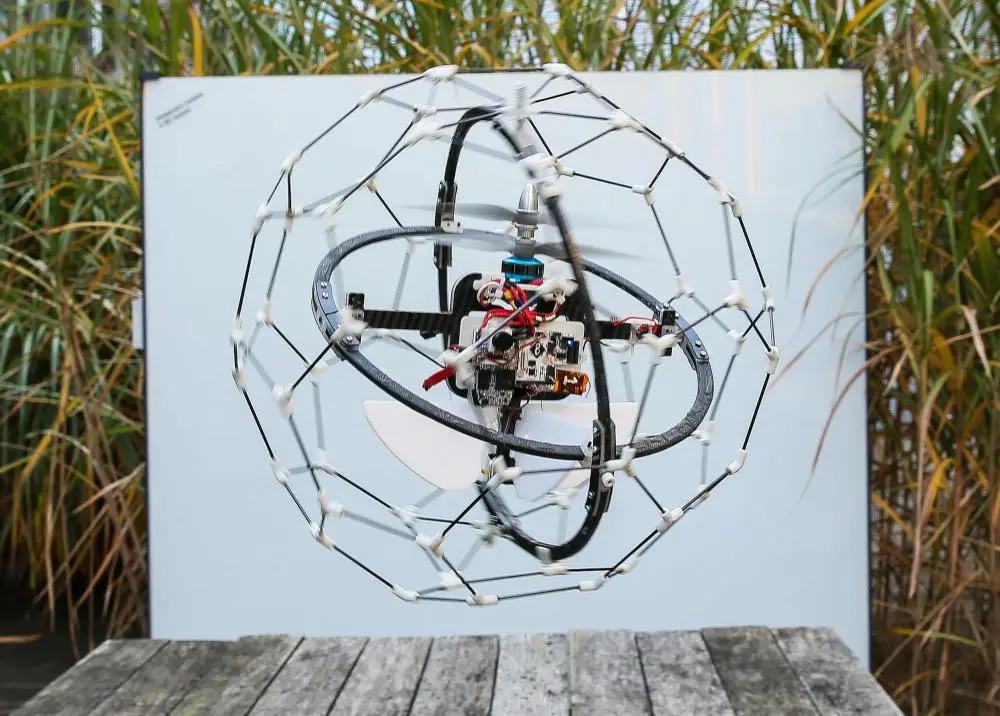 The Gimball bounces off, rather than avoids obstacles