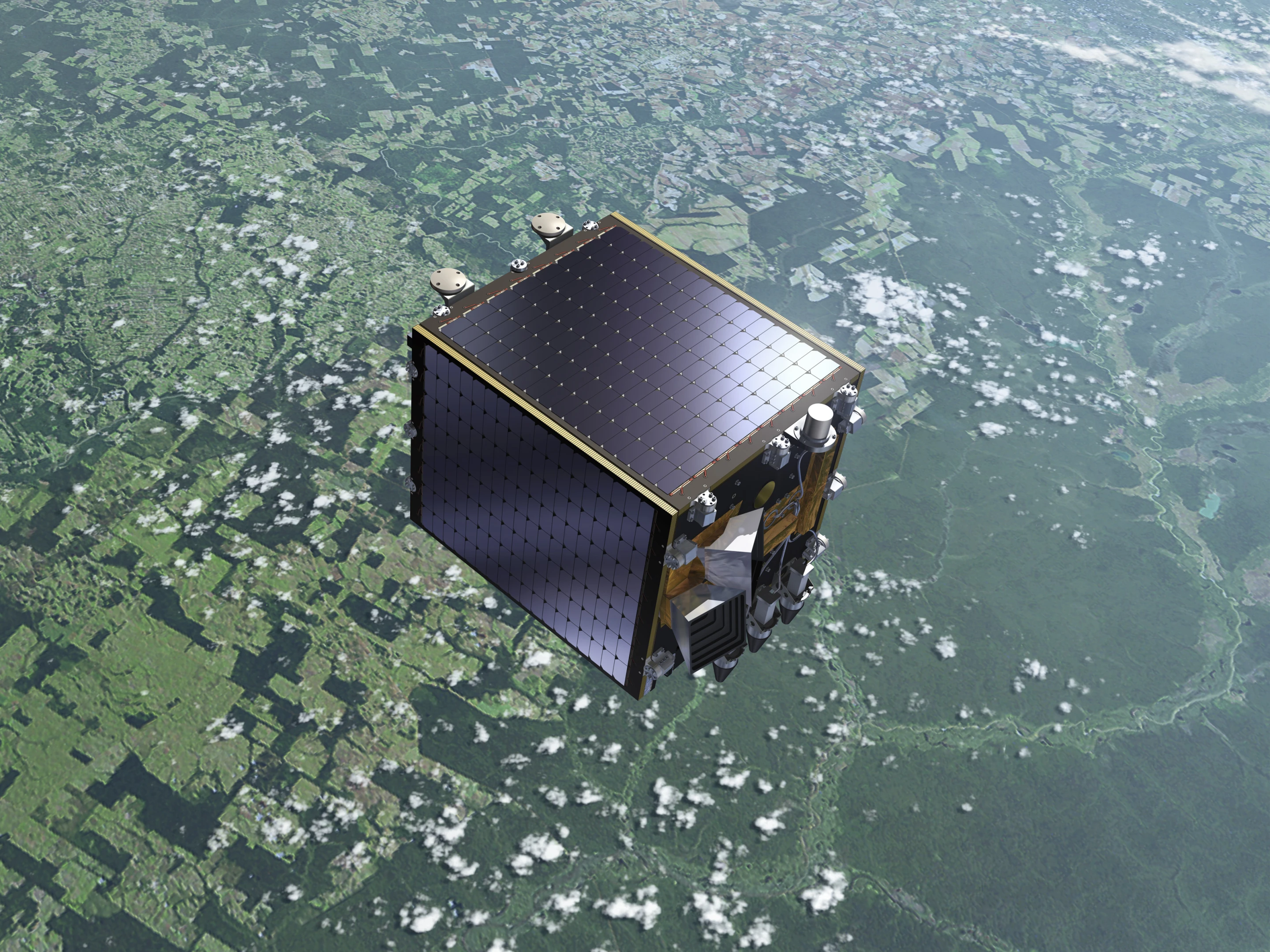 ESA’s Proba-V satellite orbits at an altitude of 820 km