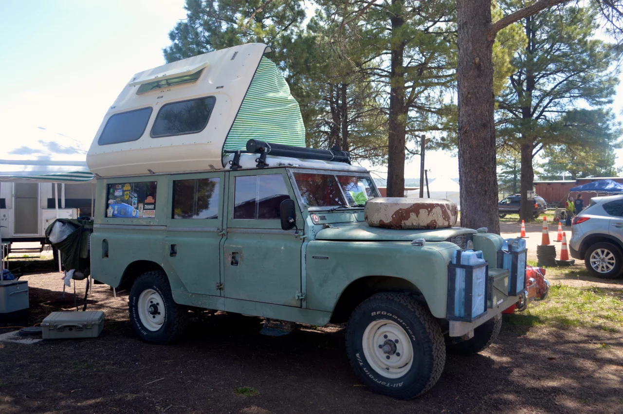 A classic camper jeep