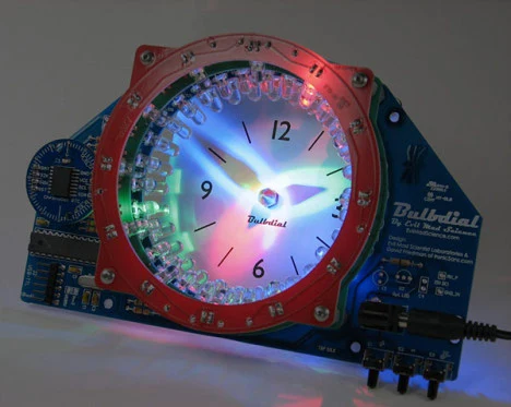 The Bulbdial Clock - an electronic take on an ancient timepiece.
