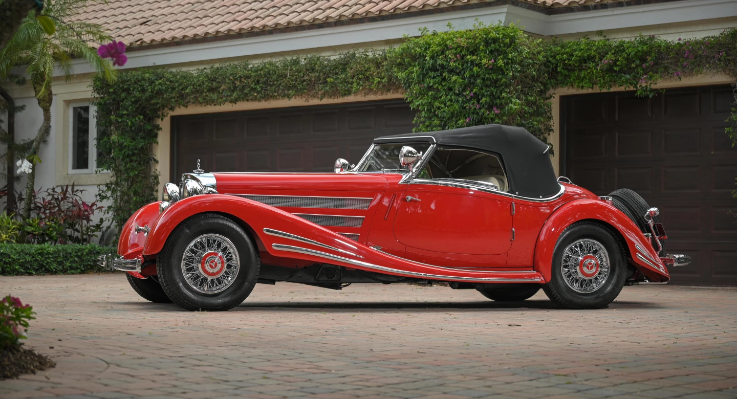 This 1934 Mercedes-Benz 500K Sindelfingen Roadster sold for $4,900,000 at Bonhams' Amelia Island Auction on May 20, 2021