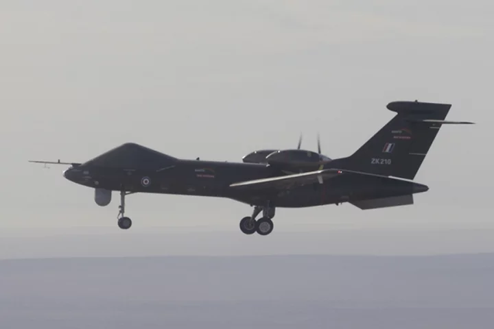 The first test flight of the Mantis next generation UAS