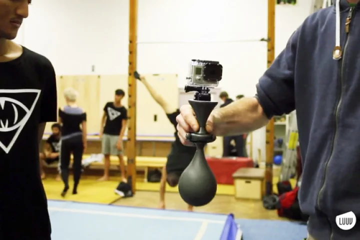The Luuv works with a number of smartphones and small camcorders, including the GoPro Hero