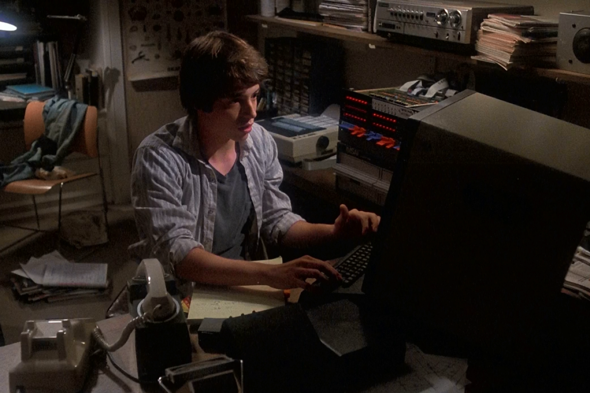 Matthew Broderick "war-dialing" in Wargames - to this day one of the more accurate representations of computer hacking in Hollywood cinema.