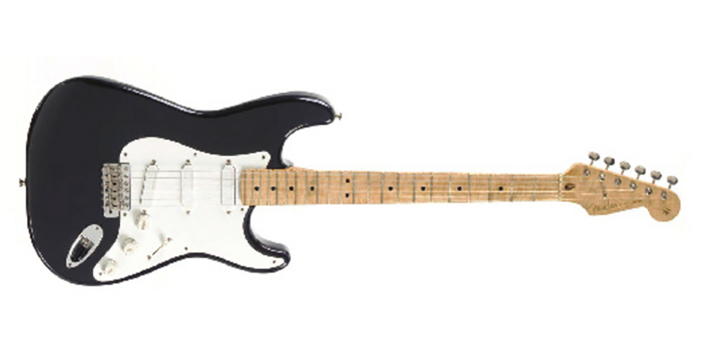This 1996 Fender Stratocaster Master Built Production Sample served as one of Eric Clapton's main stage guitars between 1998-1999. It was used frequently on the Pilgrim World Tour throughout 1998 and as the main guitar during the Japanese leg of the tour in November/December 1999. This guitar also made appearances at a number of high-profile events including two at the White House in 1998 and 1999 as well as the Crossroads Benefit Concert at Madison Square Garden (which commemorated the 1999 Christie's auction) and at Sheryl Crow's Central Park In Blue concert in 1999. It sold for $186,700 on 24 June, 2004 at a Christies auction