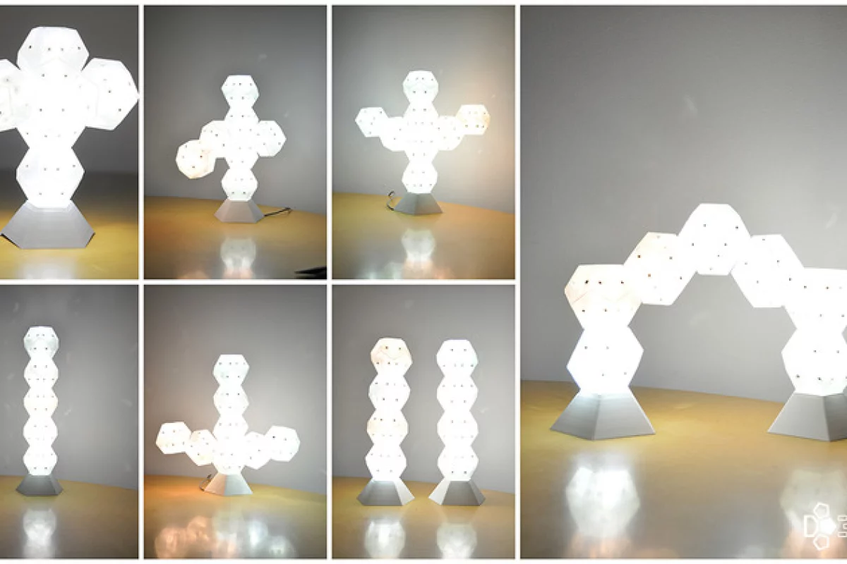 Dodecado is six colors of rearrangeable, stackable LED fun