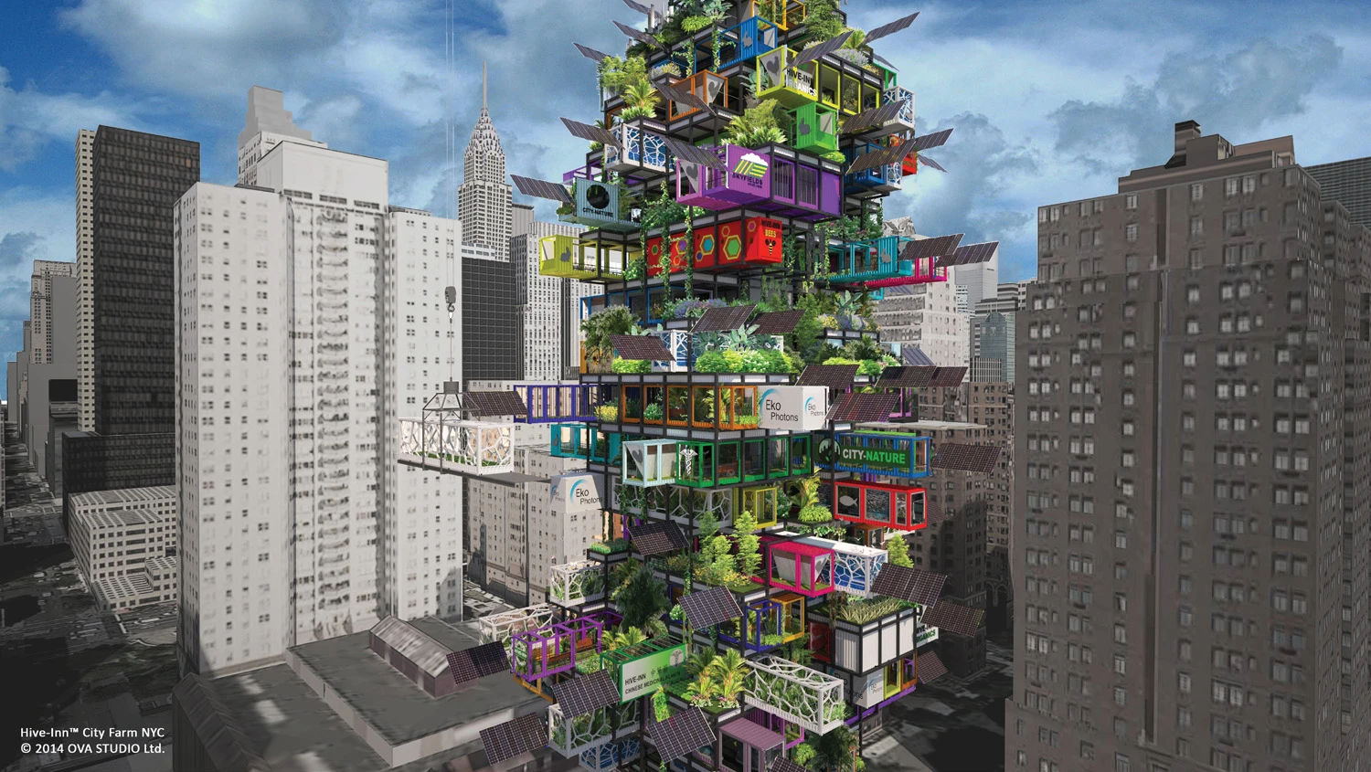 It is proposed that the structure would be used to produce crops including green vegetables, tomatoes, corn, and honey