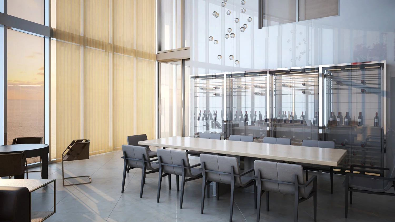 132 residences occupy the 641-ft (195-m)-tall building (Image: Porsche Design)