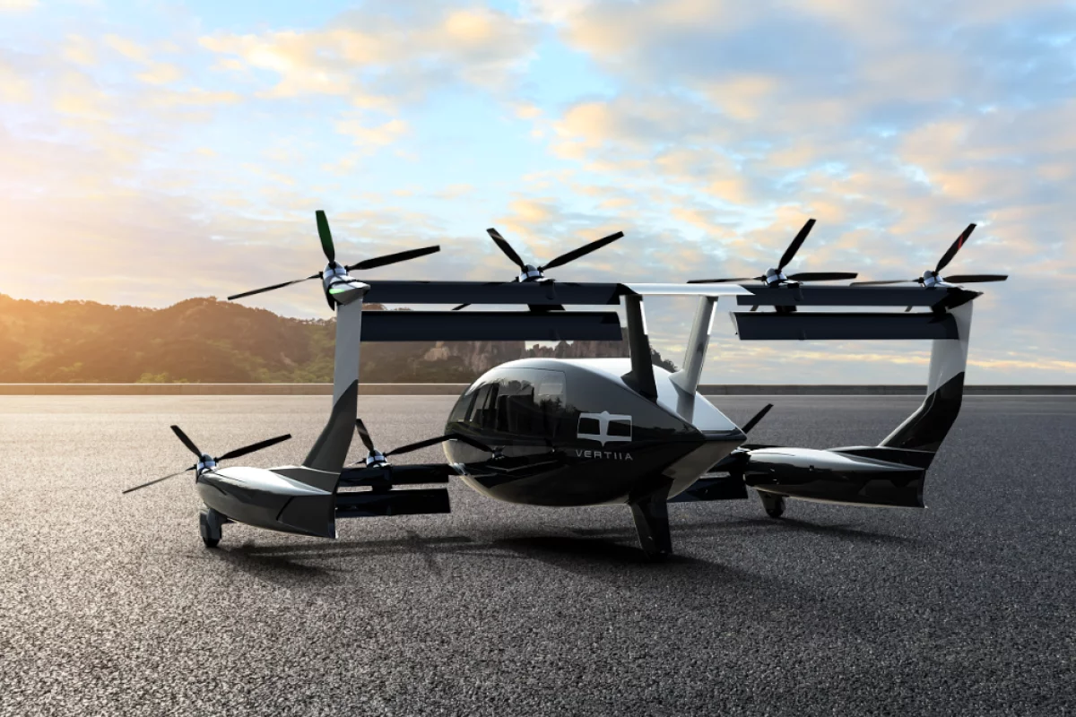The Vertiia's box-wing architecture will feature a sleek 5-person cabin and hydrogen fuel storage at the wing tips