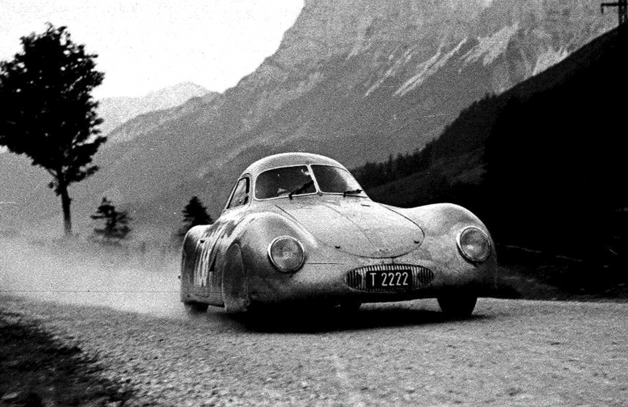 The auction car was the first car to compete under the Porsche name