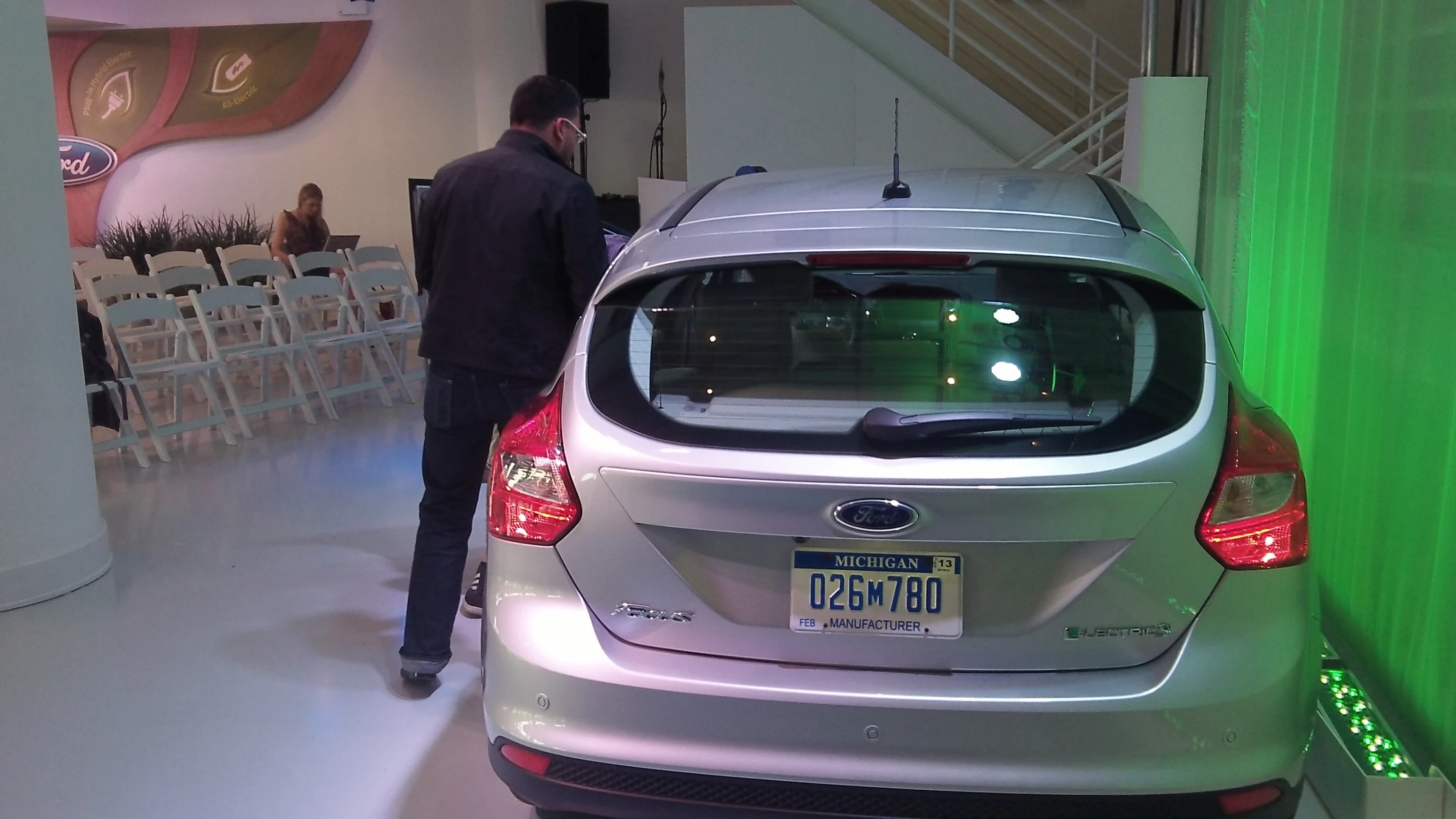 The Ford Focus Electric on display in New York City