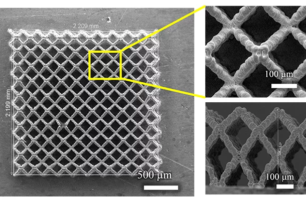 Lattice architecture provides extra channels for effective transportation of electrolyte inside a battery electrode, as compared to a solid cube version