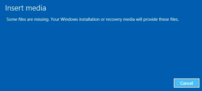 Error when trying to execute a PC Refresh