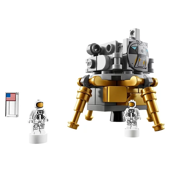 The kit includes 1,969 pieces, corresponding with the year 1969 when man set foot on the moon