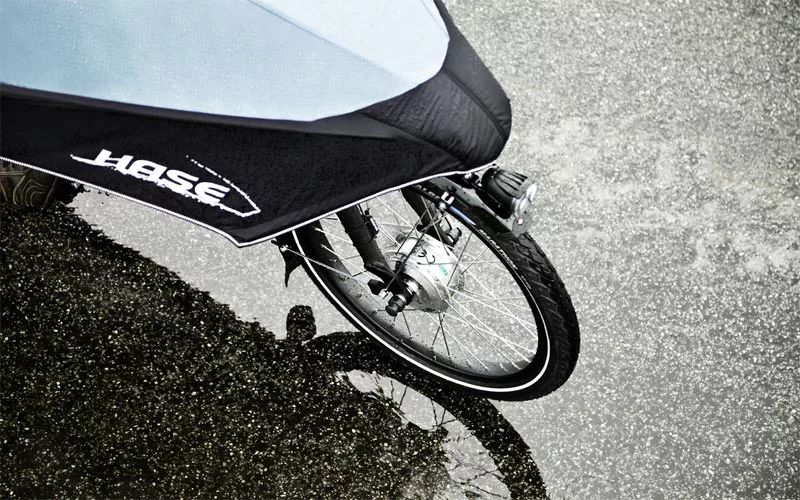 The KLIMAX trike features an electric hub motor in the front wheel