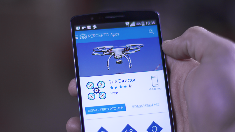 Apps will be downloaded from the Percepto Marketplace