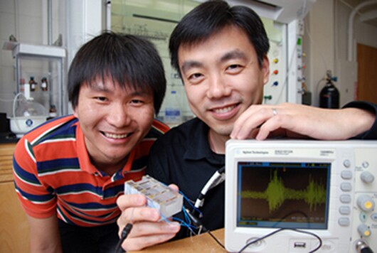 Graduate Student Jian Shi and Materials Science and Engineering Assistant Professor Xudong Wang