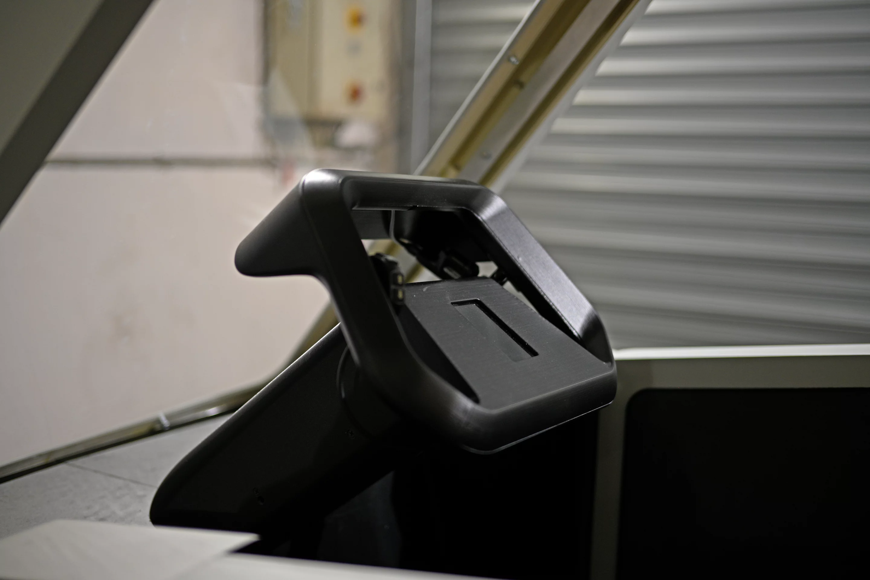 The body panels are 3D printed, as is the steering wheel and seating