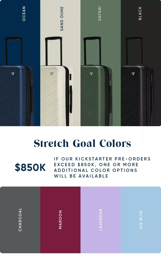 The Roomy Carry-On comes in a variety of stylish colors