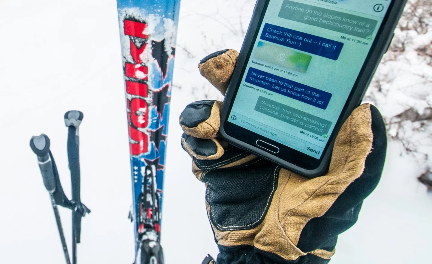 GoTenna connects to a smartphone app via Bluetooth