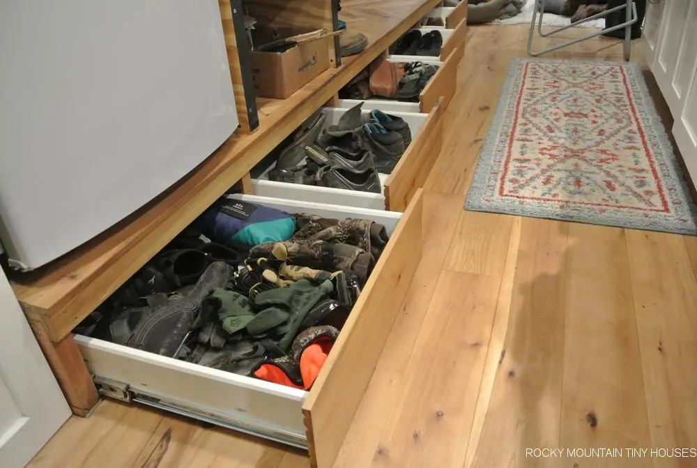 The San Juan Tiny House has lots of small storage nooks