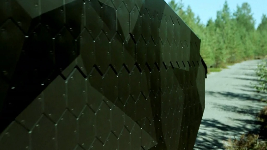 BAE Systems' ADAPTIV technology consists of sheets of hexagonal panels that can quickly change temperature