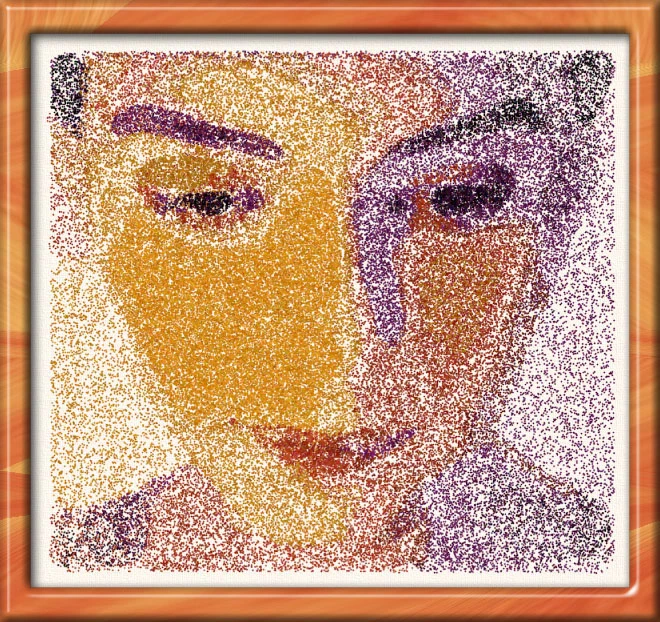 Another portrait from The Painting Fool's Amelie series