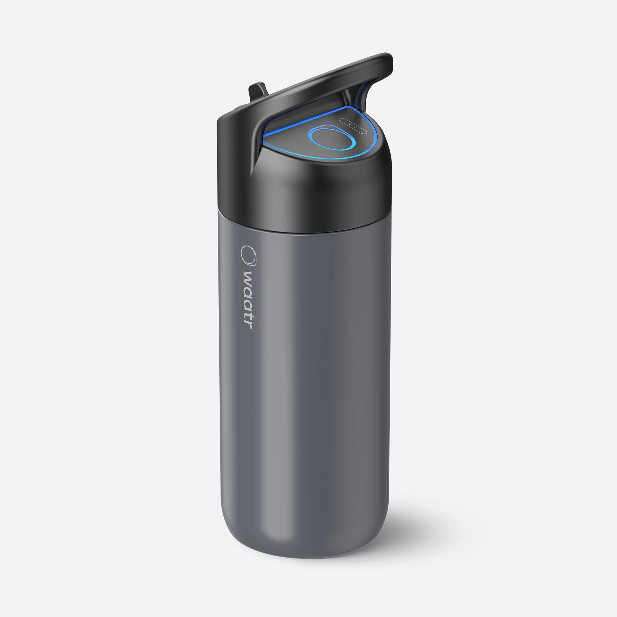 Color LED on the lid tells you when the battery's running low, when it's steriizing, or simply when it's time for you to hydrate