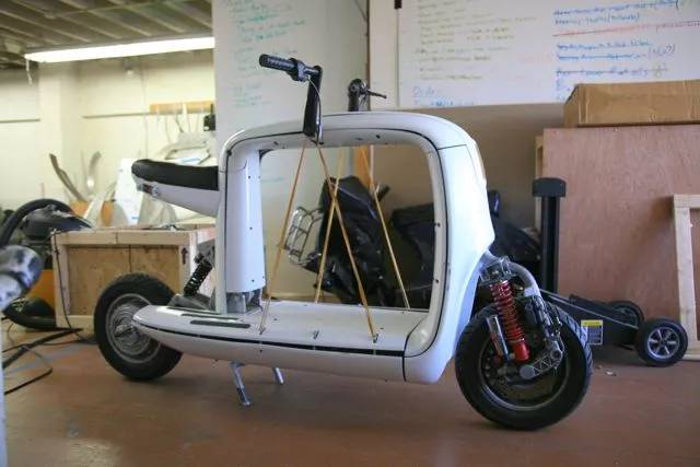 One of Daniel Kim's other projects, an electric cargo scooter (Photo: Randolph Jonsson/Gizmag)