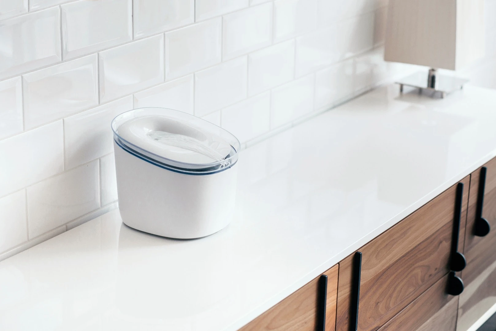 Pura is small and sleek enough to fit in just about anywhere around the house