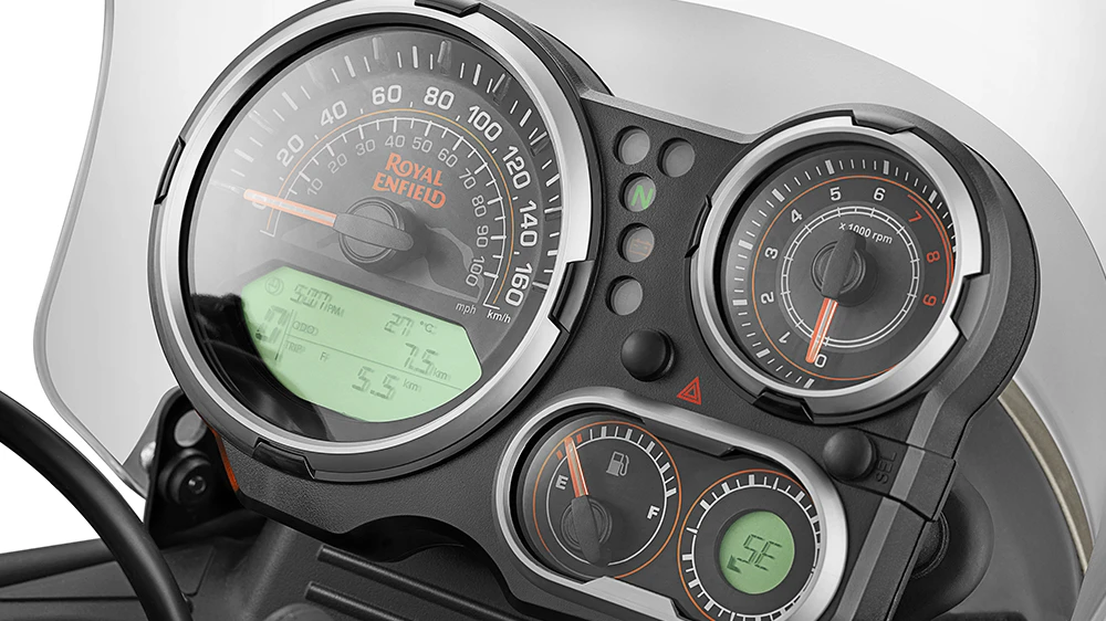 Elegant and rich automotive-styled instruments for the Royal Enfield Himalayan