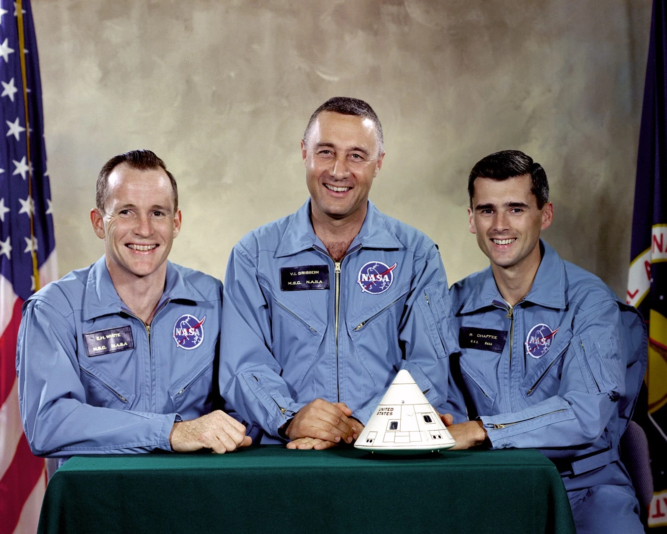 The crew of Apollo 1 in a publicity shot